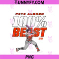 100 Beast Pete Alonso Baltimore PNG, Baseball MLBPA PNG