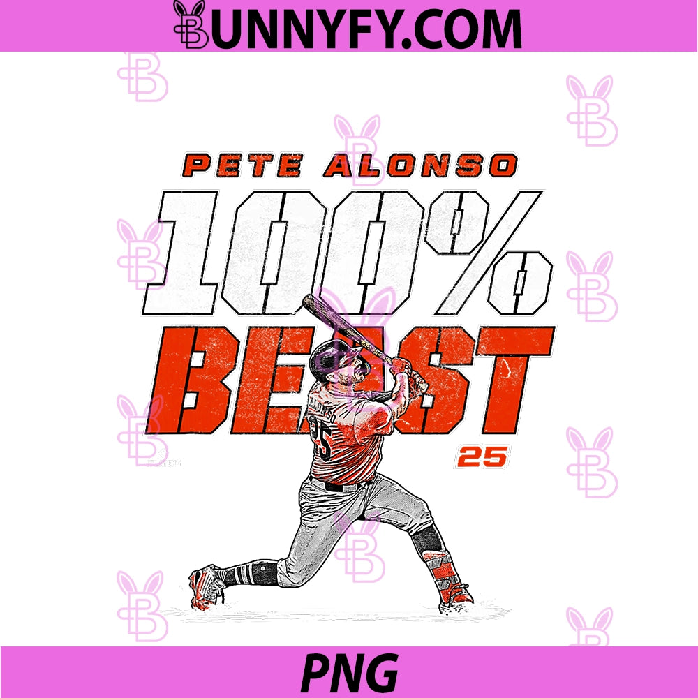 100 Beast Pete Alonso Baltimore PNG, Baseball MLBPA PNG