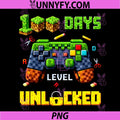 100 Days Level Unlocked PNG, Pixel Gamer School PNG