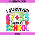 100 Days Of School 67 Plus 33 Math PNG, Celebration PNG
