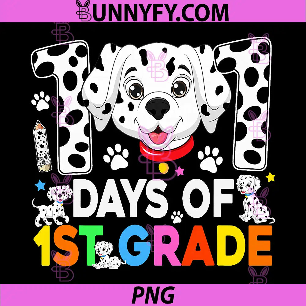 100 Days Of School PNG, Dalmatian Dog 3rd Grade PNG