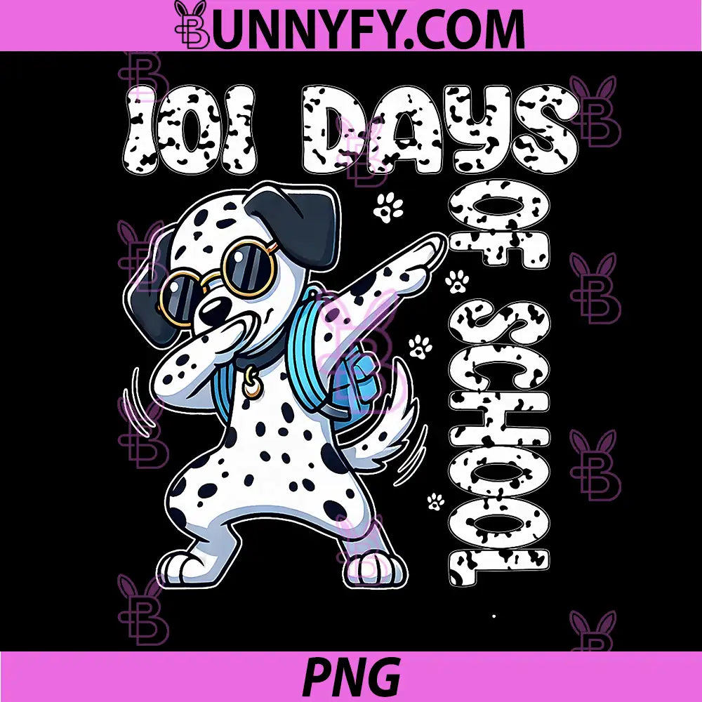 100 Days Of School Dalmatian Dog PNG, 100th Day Of School PNG