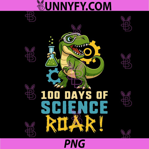 100 Days Of School Science T-Rex STEM PNG, Teacher Student PNG