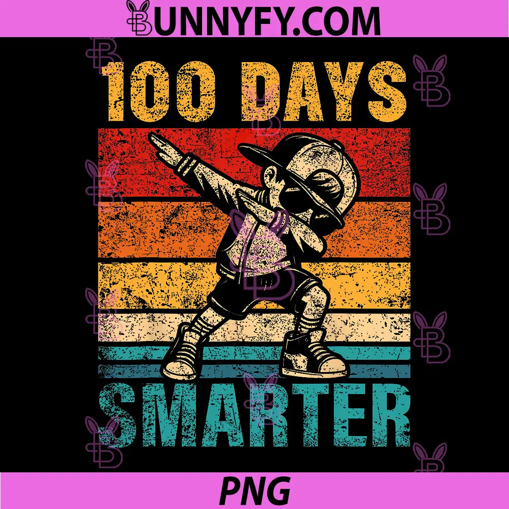100 Days Smarter PNG, Dabbing Boy Student 100th Day of School PNG