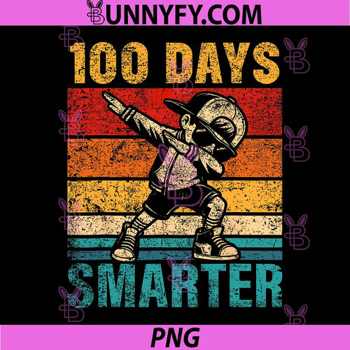 100 Days Smarter PNG, Dabbing Boy Student 100th Day of School PNG