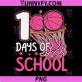 100 Days of School PNG, Basketball Pink Sports Player PNG