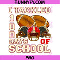 100 Days of School PNG, Football 100th Day of School PNG