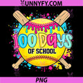 100 Drippy Days of School PNG, Softball Dripping 100th Day PNG 