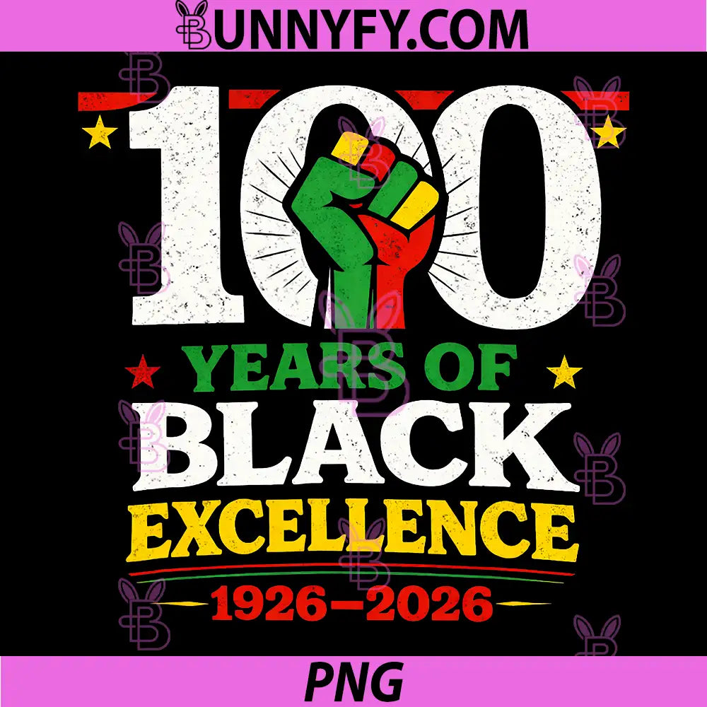 100 Years Of Black Excellence PNG, Afrocentric Heritage Art PNG