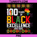 Black Excellence 100 Years Celebration PNG, Afro Pride Power Fist PNG
