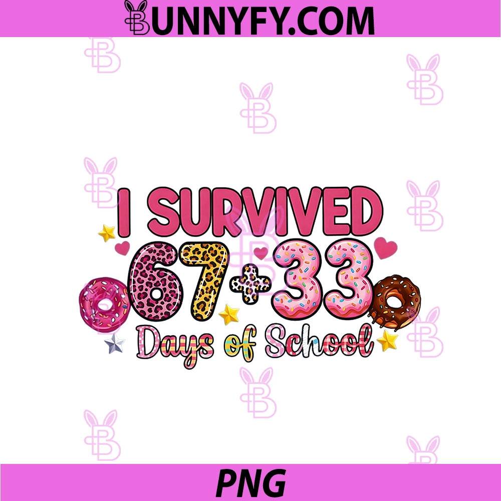 100th Day I Survived 67 + 33 Days Of School PNG, Boy Girl Teacher PNG