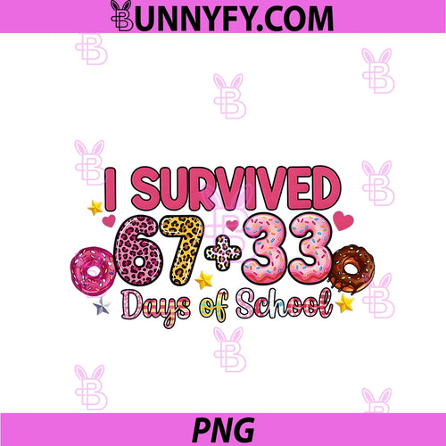 100th Day I Survived 67 + 33 Days Of School PNG, Boy Girl Teacher PNG