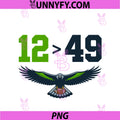 12 Is Greater Than 49 PNG, Football Design PNG