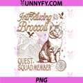 Broccoli Cat Quest Squad Design PNG, Fantasy Adventure Cat Art PNG