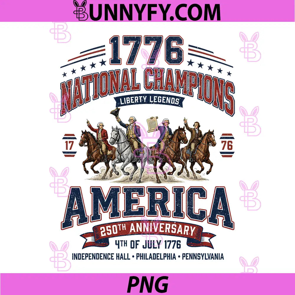 1776 National Champions PNG, Founding Fathers America 250th PNG