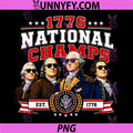 1776 National Champs Presidents PNG, USA American 4th of July PNG