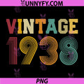 1938 88th Birthday PNG, Vintage 88 Years Old Retro PNG