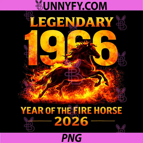 1966 Year of The Fire Horse PNG, 60th Birthday Chinese Zodiac PNG