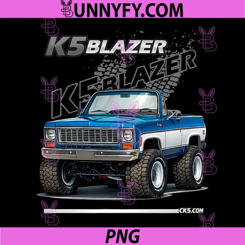 1973-75 K5 Blazer Big PNG, Tires Cartoon Lifted Classic 4x4 Truck PNG