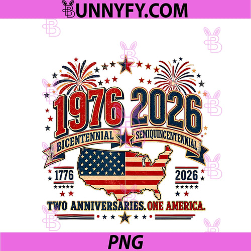1976 Bicentennial Vs 2026 PNG, Semiquincentennial 4th Of July PNG