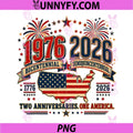 1976 Bicentennial Vs 2026 PNG, Semiquincentennial 4th of July PNG