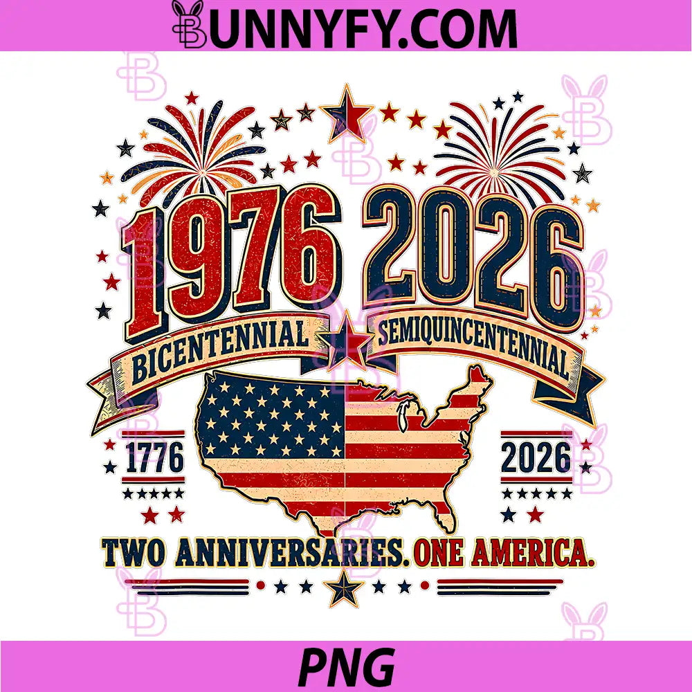 1976 Bicentennial Vs 2026 PNG, Semiquincentennial 4th of July PNG