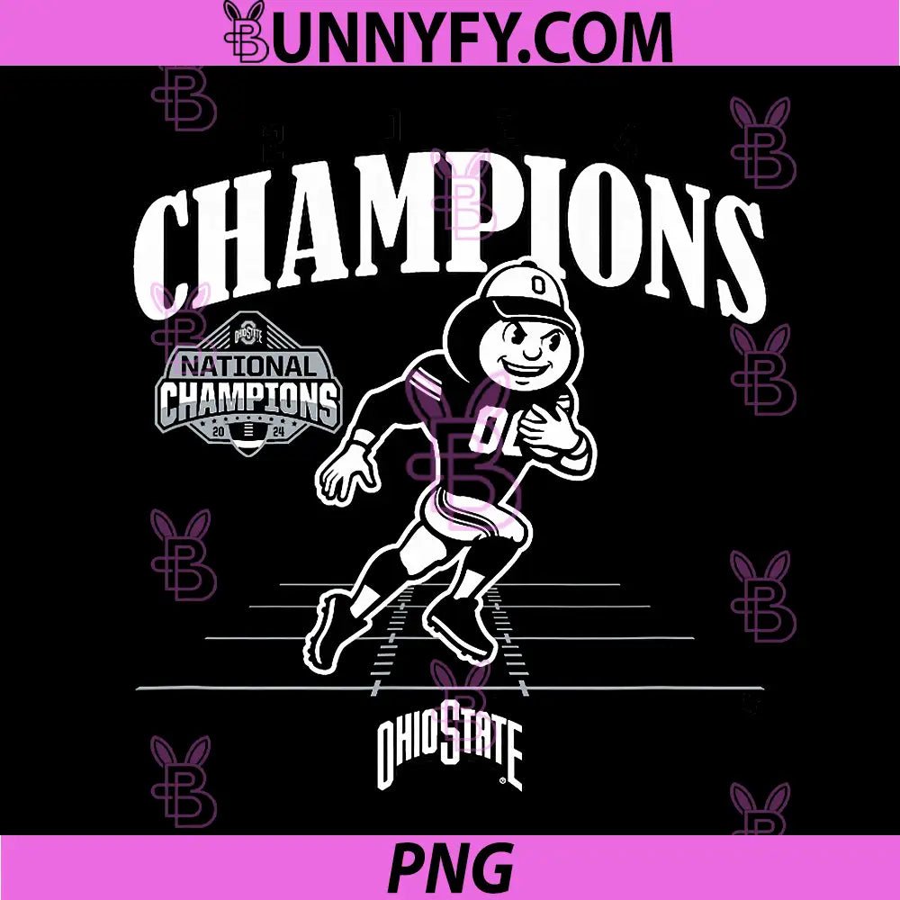 2024 National Champions PNG, Mascot Ohio State Football PNG