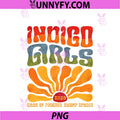 2025 Vintage Indigo Girl Retro PNG, Sunset PNG