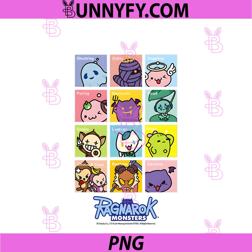 [2026 FW] Monsters Grid PNG, MMORPG Artwork - Ragnarok PNG