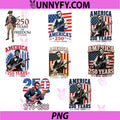 250 Years 1776 2026 Patriotic Rock PNG Bundle, Guitar Abraham Lincoln PNG
