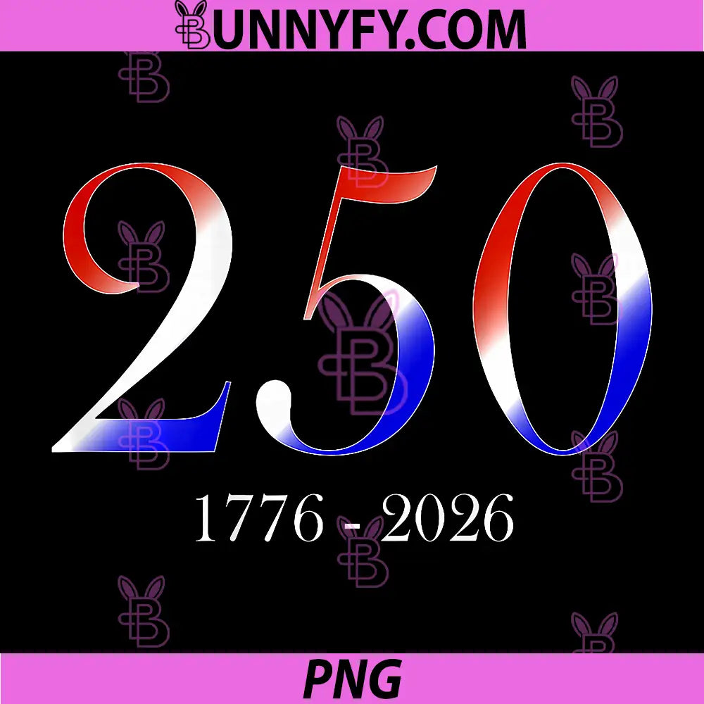 250 America Anniversary Birthday PNG