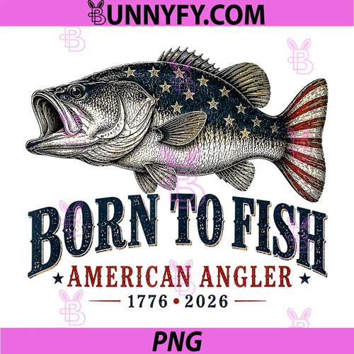 250 America Years 1776-2026 PNG, Fishing US Flag 250th Birthday PNG