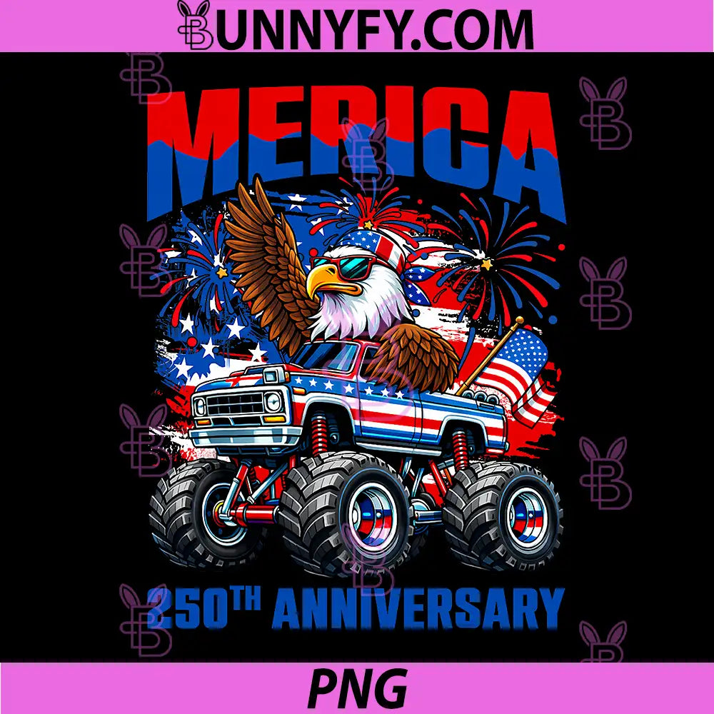 250 America Years PNG, 1776 2026 Eagle Monster Truck PNG