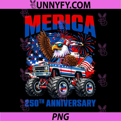 250 America Years PNG, 1776 2026 Eagle Monster Truck PNG