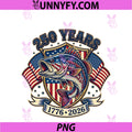 250 America Years 1776 2026 Fishing USA Flag PNG, 250th Birthday PNG