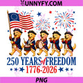 250 American Years Freedom PNG, Golden Retriever Dog 250th Bday PNG