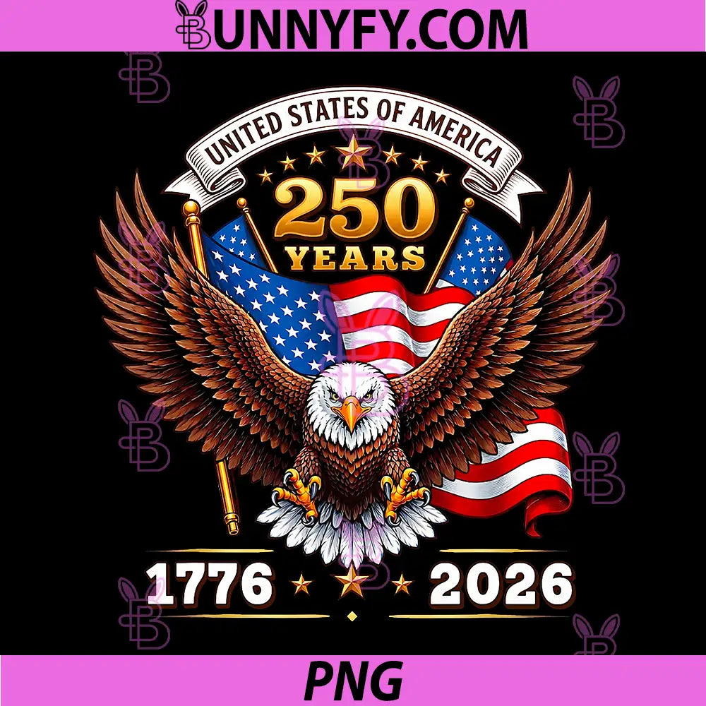 250 Anniversary USA 250 Years PNG, 1776-2026 American 4th of July PNG