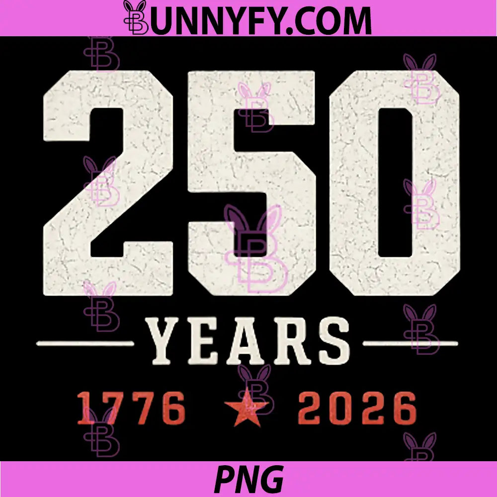 250 Anniversary USA PNG, 250 Years American 250th PNG