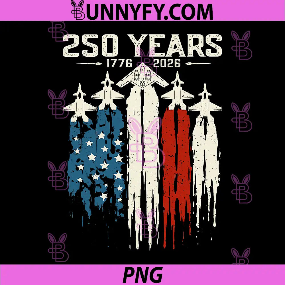 250 Anniversary USA Patriotic PNG, American 250 Years 4th of July PNG