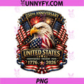 250 Anniversary USA Patriotic PNG, Eagle 250th 4th of July 2026 PNG