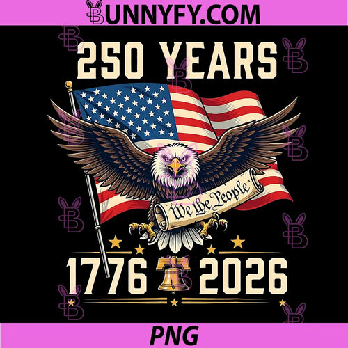 250 Anniversary USA Patriotic PNG, Eagle 250th 4th of July 2026 PNG