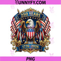 250 Anniversary USA Patriotic PNG, Eagle 250th 4th of July 2026 PNG