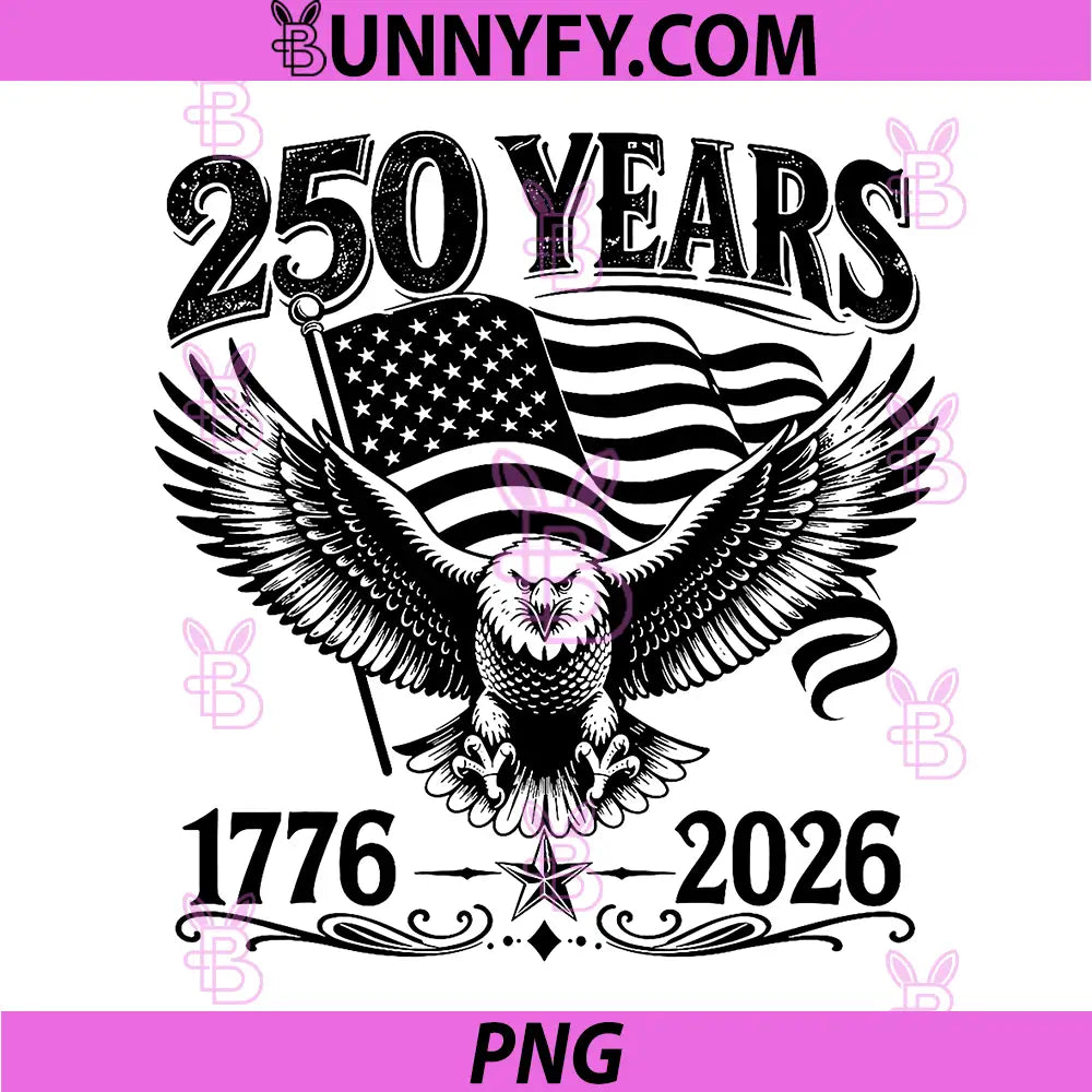 250 Anniversary USA Patriotic PNG, Eagle 250th 4th of July 2026 PNG