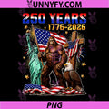 250 USA Years 1776 2026 Bigfoot PNG, American Flag 4th of July PNG 