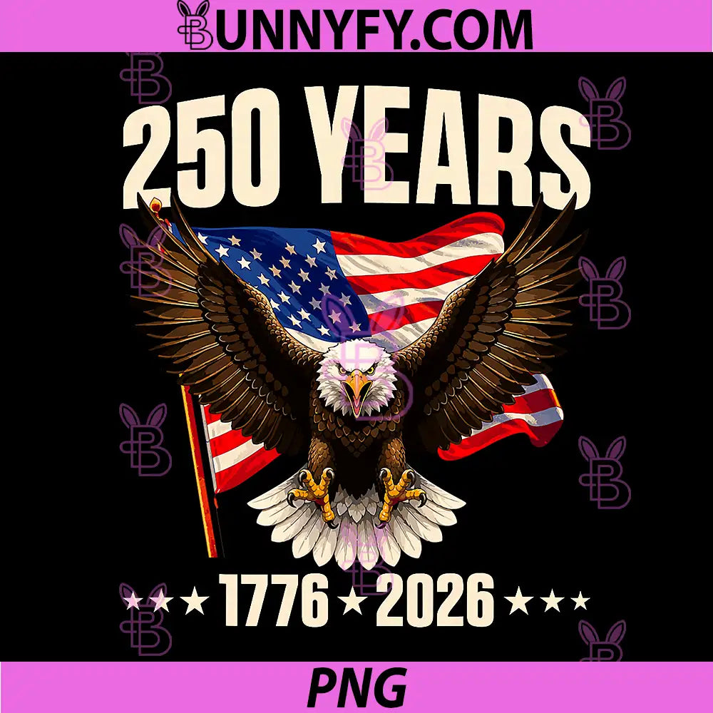 250 USA Years 1776 2026 Retro PNG, America Flag Eagle 4th of July PNG