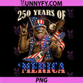 250 USA Years of Merica Rock PNG, Bigfoot Playing Electric Guitar PNG