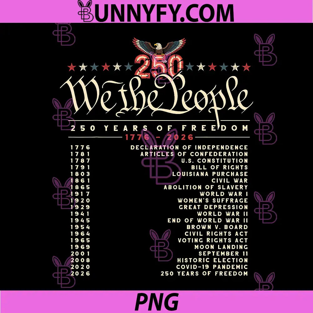 250 Year Timeline 1776–2026 PNG, Patriotic Historical Anniversary PNG
