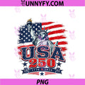 250 Years 1776-2026 250th Birthday PNG, 4th of July PNG