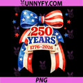 250 Years 1776-2026 US Flag PNG, Ribbon USA Anniversary PNG