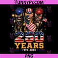 250 Years 1776 2026 Patriotic PNG, Cat Lover Funny 4th of July PNG
